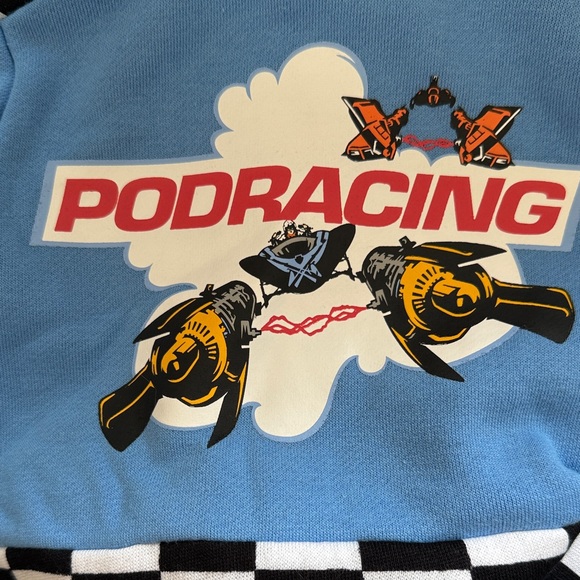 Boxlunch Star Wars Podracing Blue Kids Footie One Piece - Picture 6 of 6